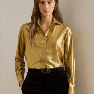 Ralph Lauren Gold Button Down Shirt